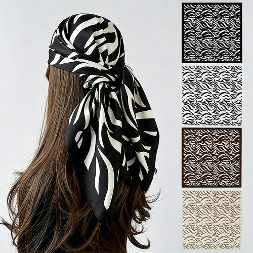 Animal‑Stripe Print Large Squa - Shopdayla Wholesale - #7810