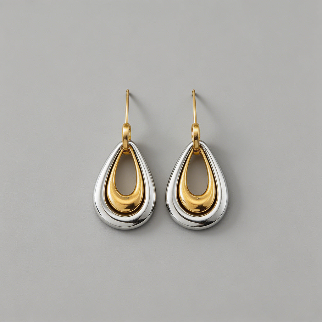 Two-Tone Teardrop Jewelry Set - Shopdayla Wholesale - #5234