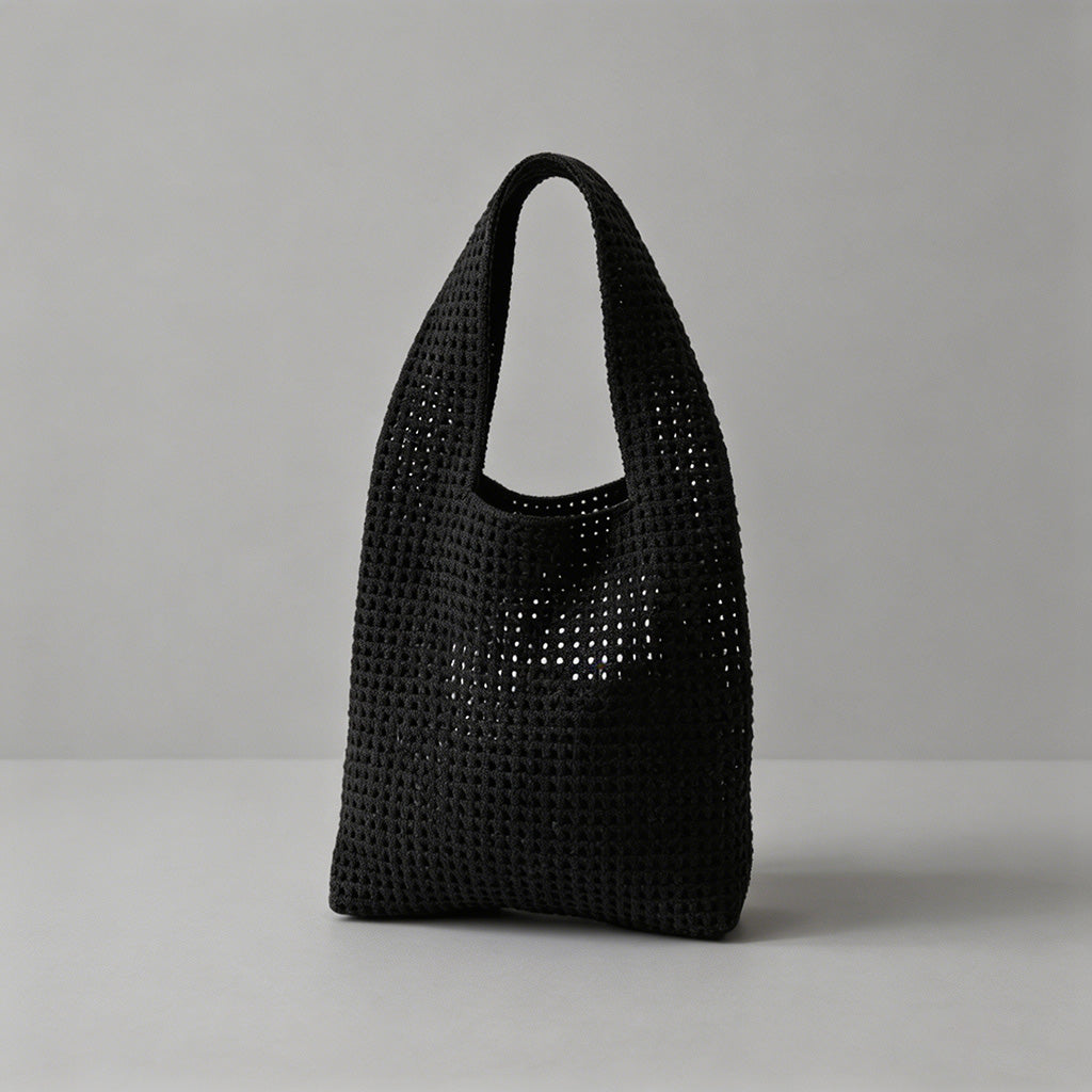 Hollow Out Knit Tote Bag - Shopdayla Wholesale - #0402