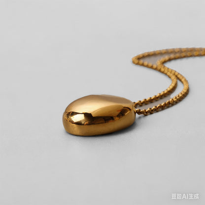 Minimalist Gold Egg Pendant Ne - Shopdayla Wholesale - #7138