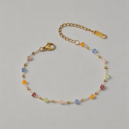 Vibrant Multicolor Cube Beaded - Shopdayla Wholesale - #1298