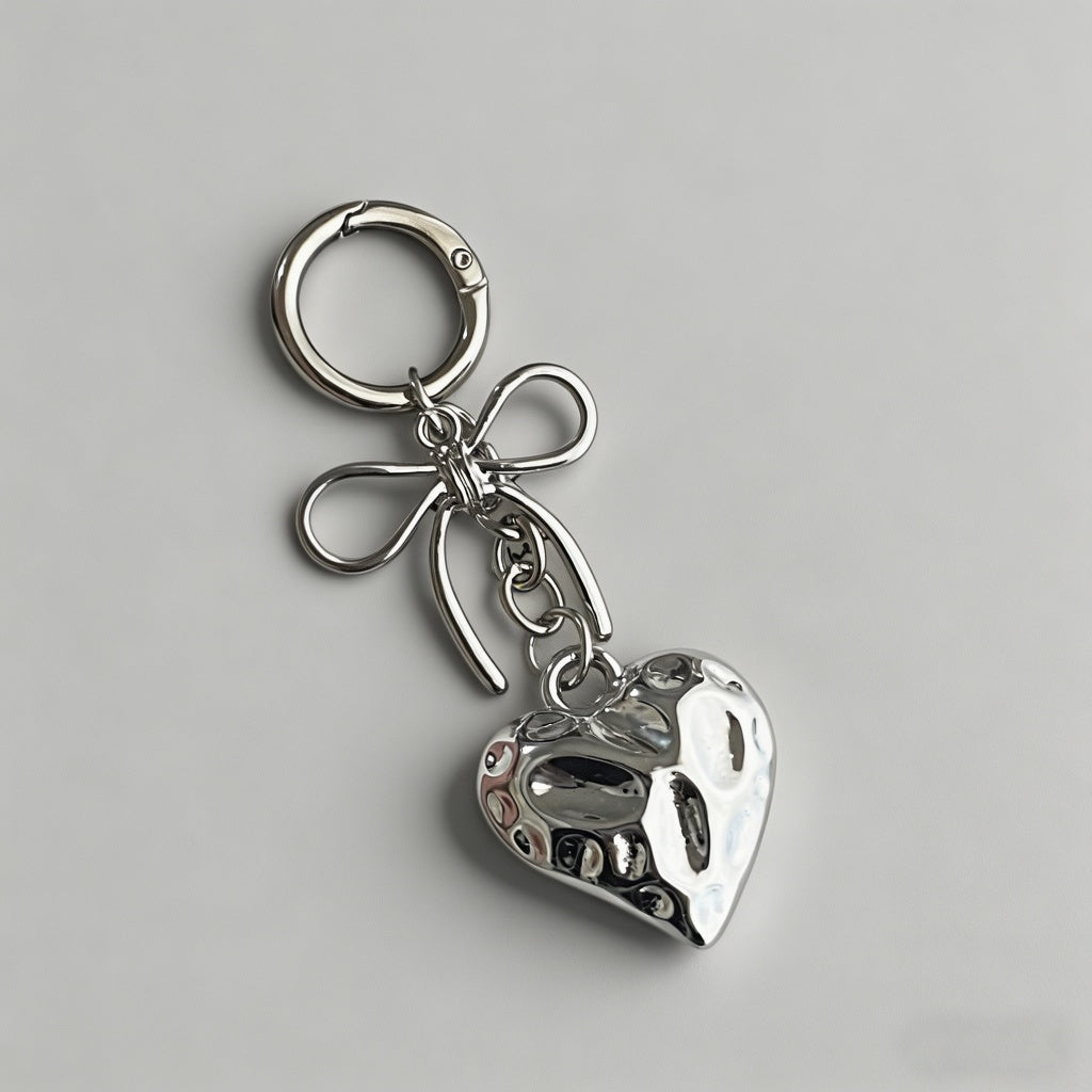 Silver Bow Heart Pendant Bag C - Shopdayla Wholesale - #2962