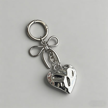 Silver Bow Heart Pendant Bag C - Shopdayla Wholesale - #2962