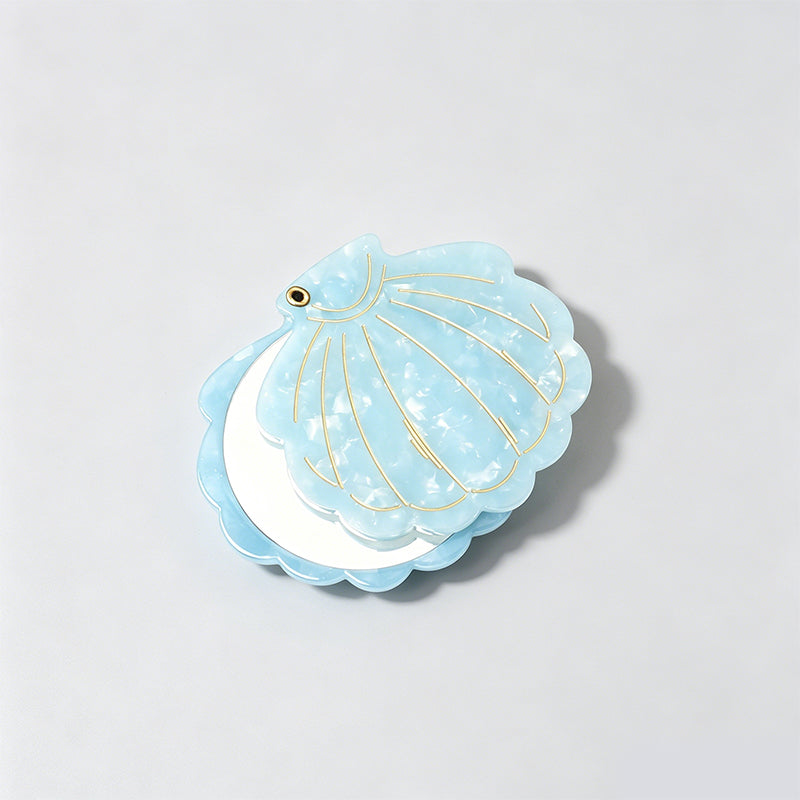 Vintage Seashell Acetate Compa - Shopdayla Wholesale - #2994