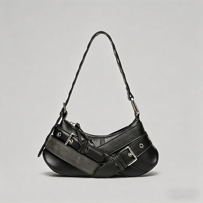 Buckle-Design Hobo Shoulder Ba - Shopdayla Wholesale - #1282