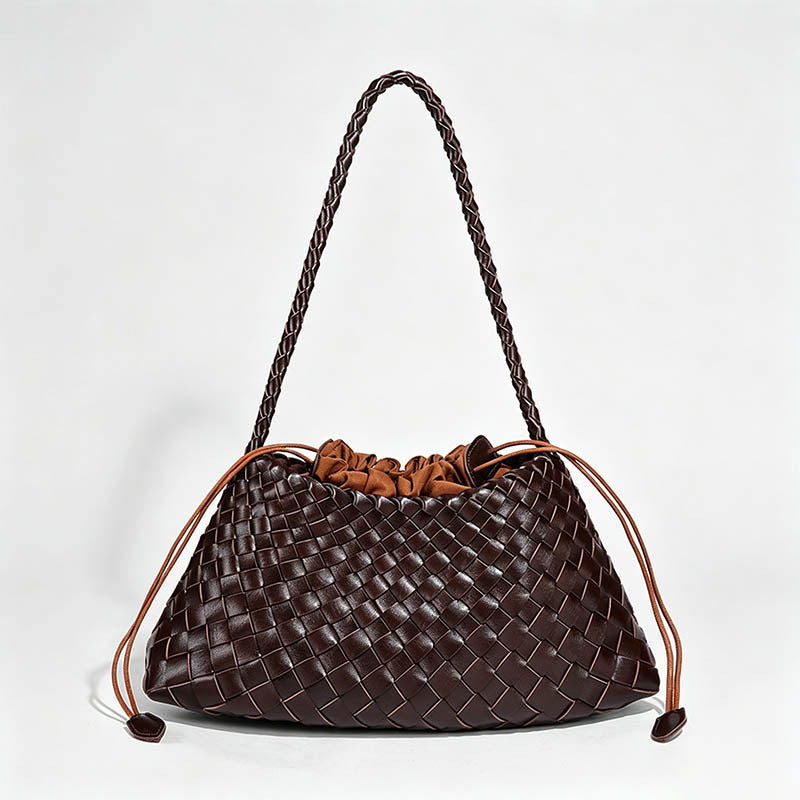 Hand‑Woven Drawstring Hobo Und - Shopdayla Wholesale - #8706