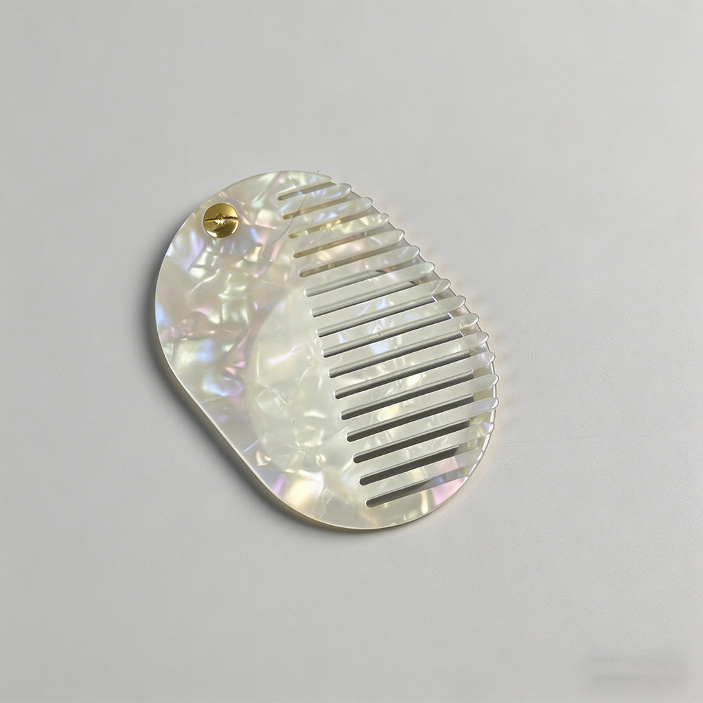 Acetate Oval Hair Comb - Shopdayla Wholesale - #8402