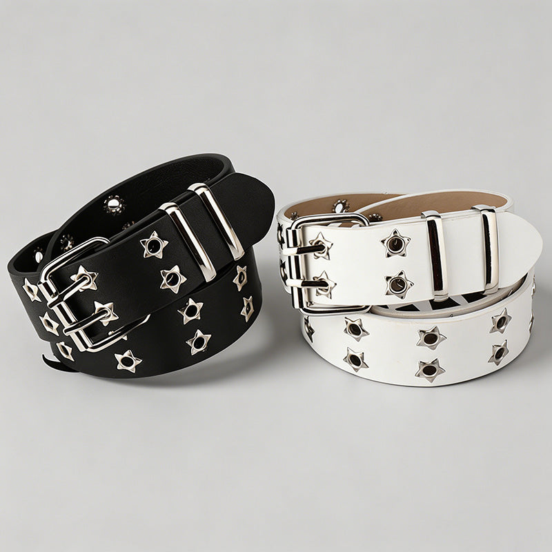 Punk Star Eyelet Belt - Shopdayla Wholesale - #2226