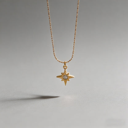 Textured North Star Pendant Ne - Shopdayla Wholesale - #1362