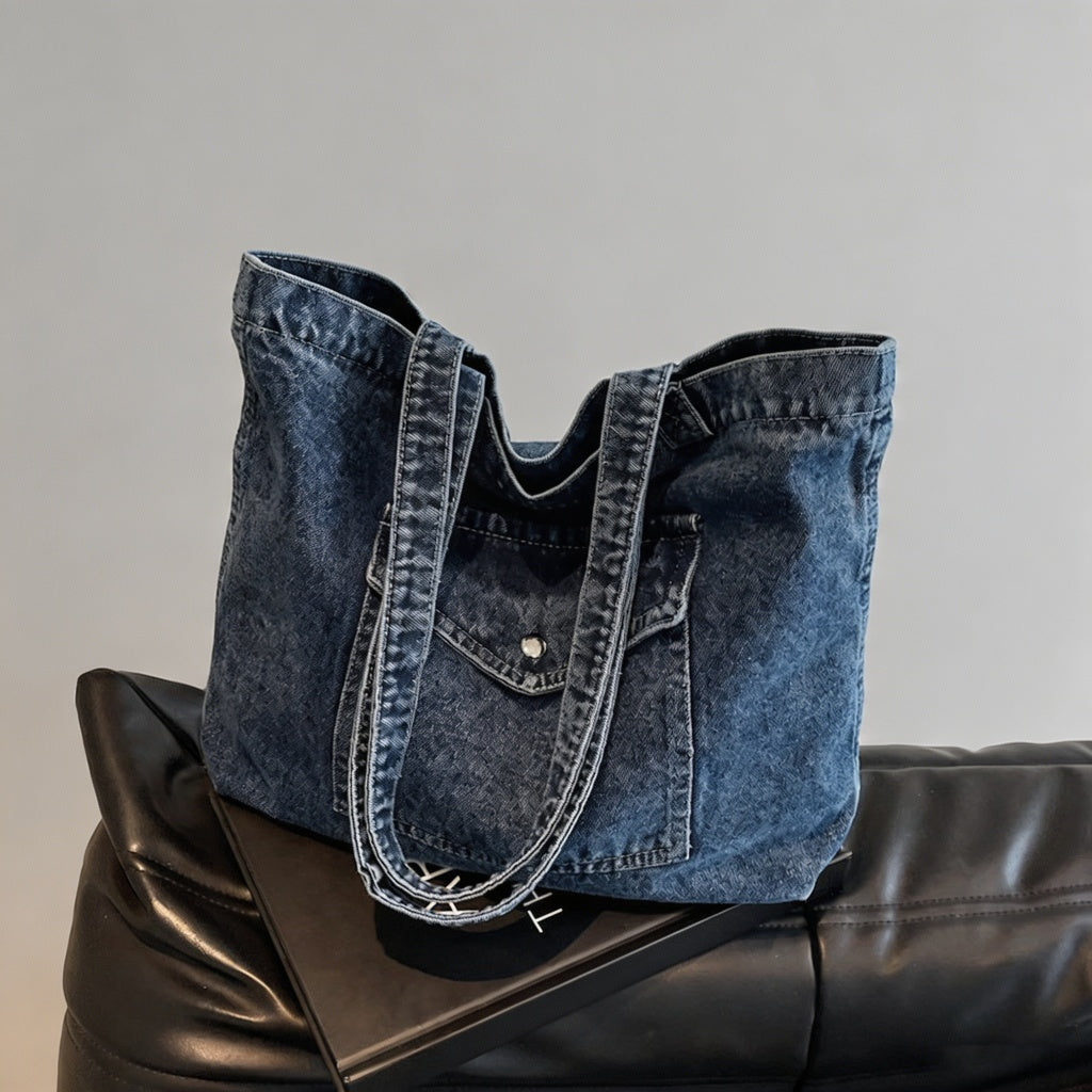 Vintage Denim Tote Bag - Shopdayla Wholesale - #7906