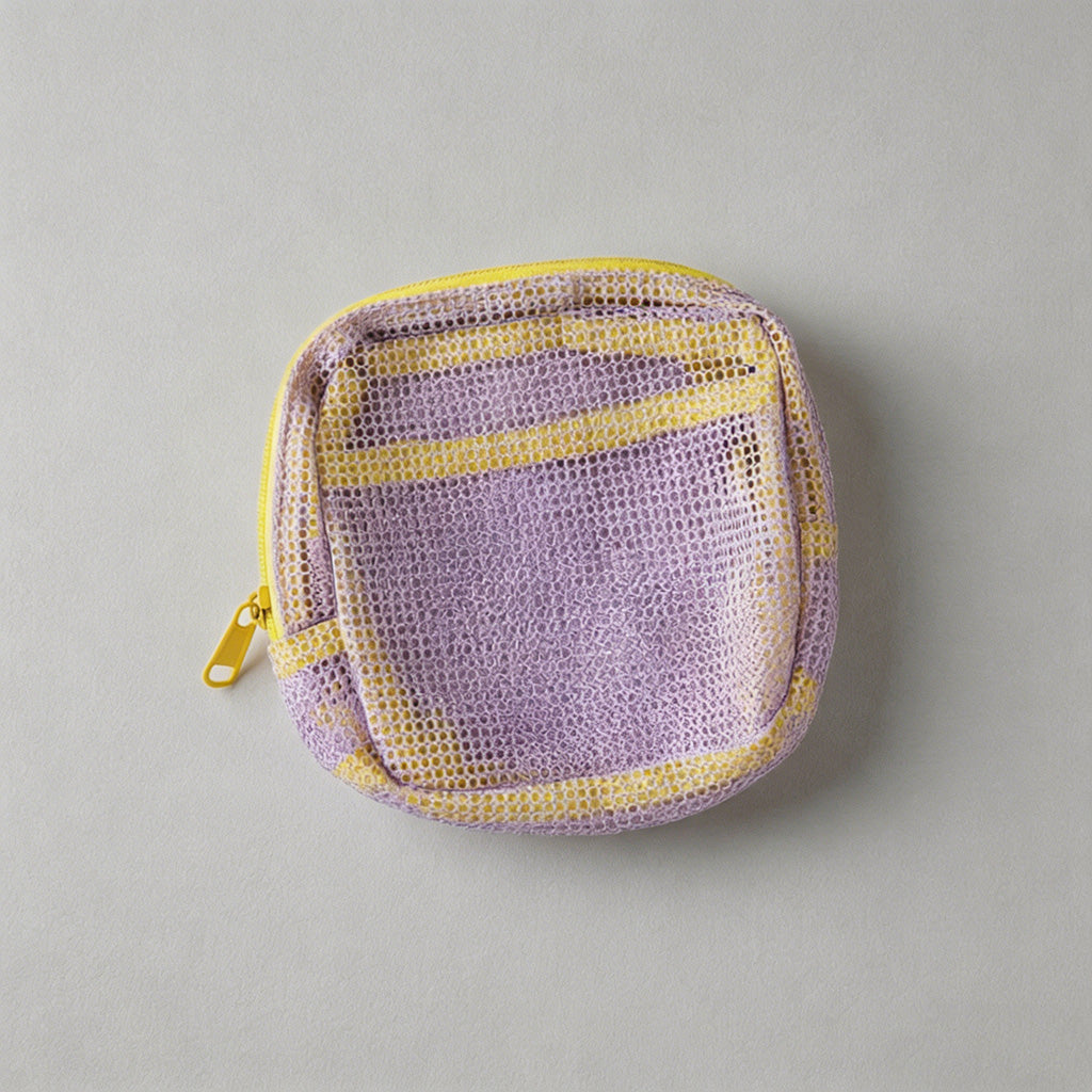 Block Mesh Mini Pouch - Shopdayla Wholesale - #6834