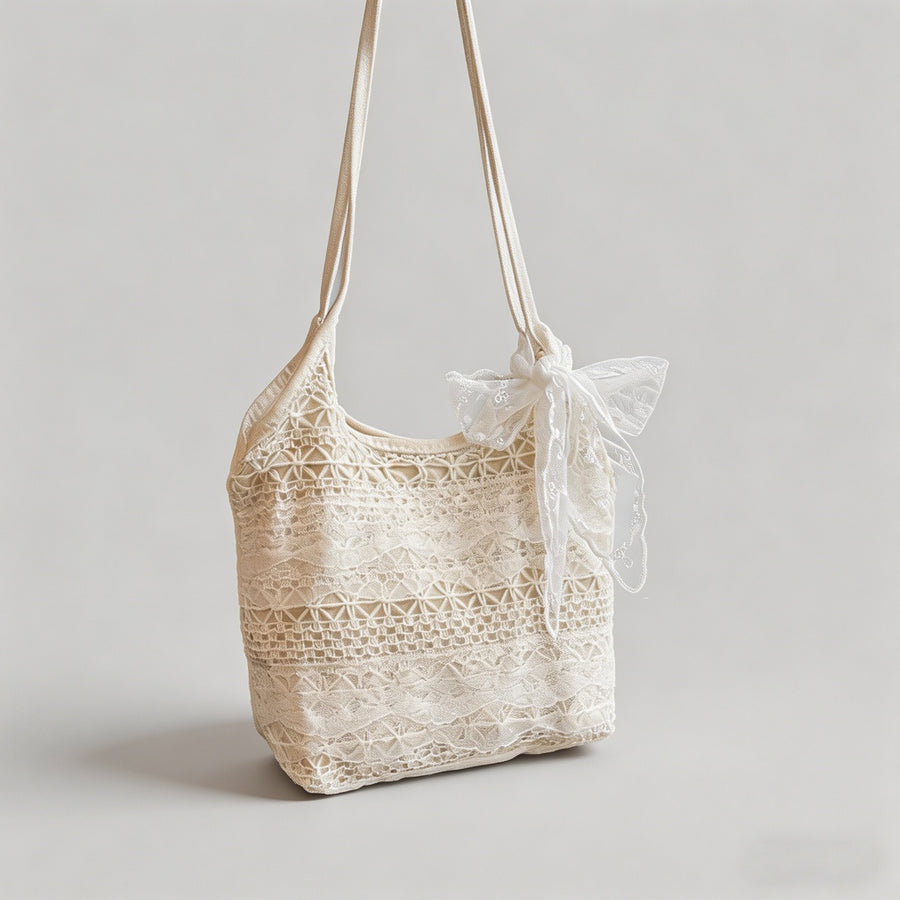 Lace Mesh Underarm Tote Bag - Shopdayla Wholesale - #4738