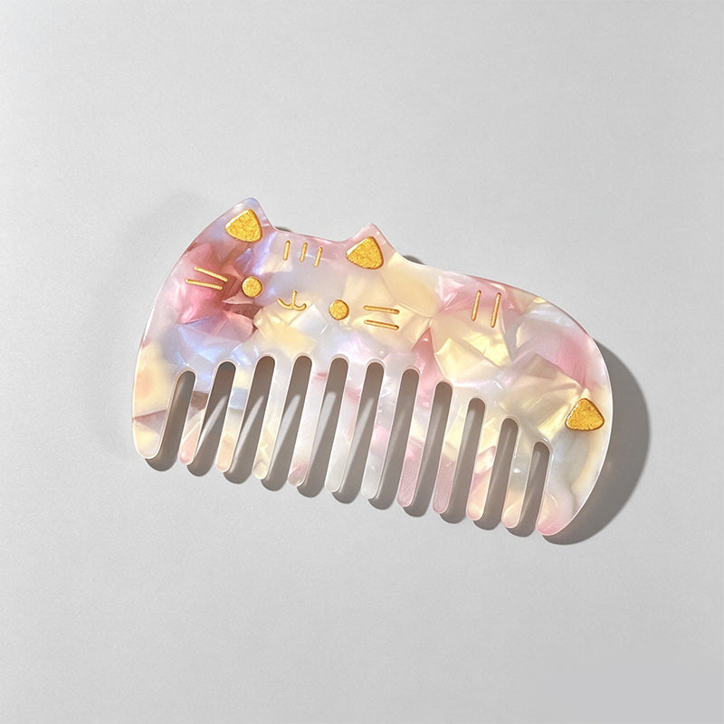 Cat-Shaped Acetate Wide Tooth - Shopdayla Wholesale - #5730