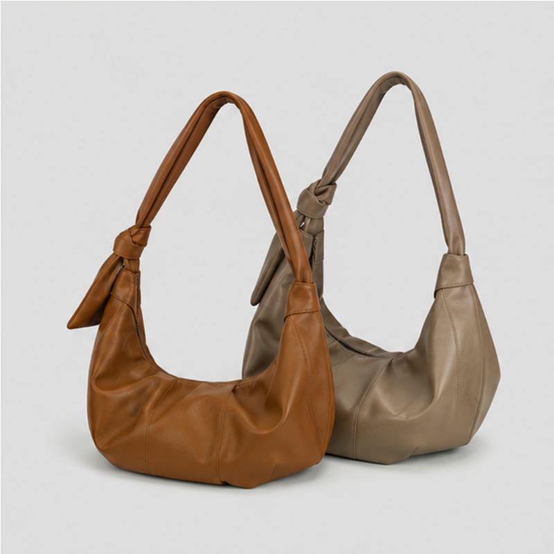 Slouchy Knotted Shoulder Bag