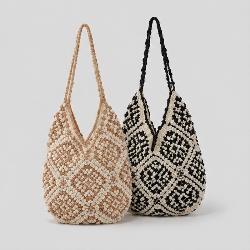 Geometry Crochet Shoulder Bag