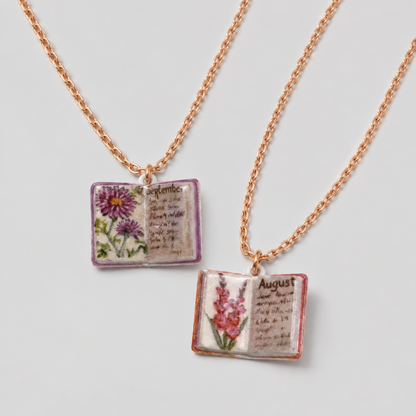 Book Pendant Necklace