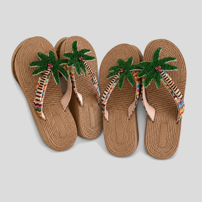 Palm Tree Flip Flops