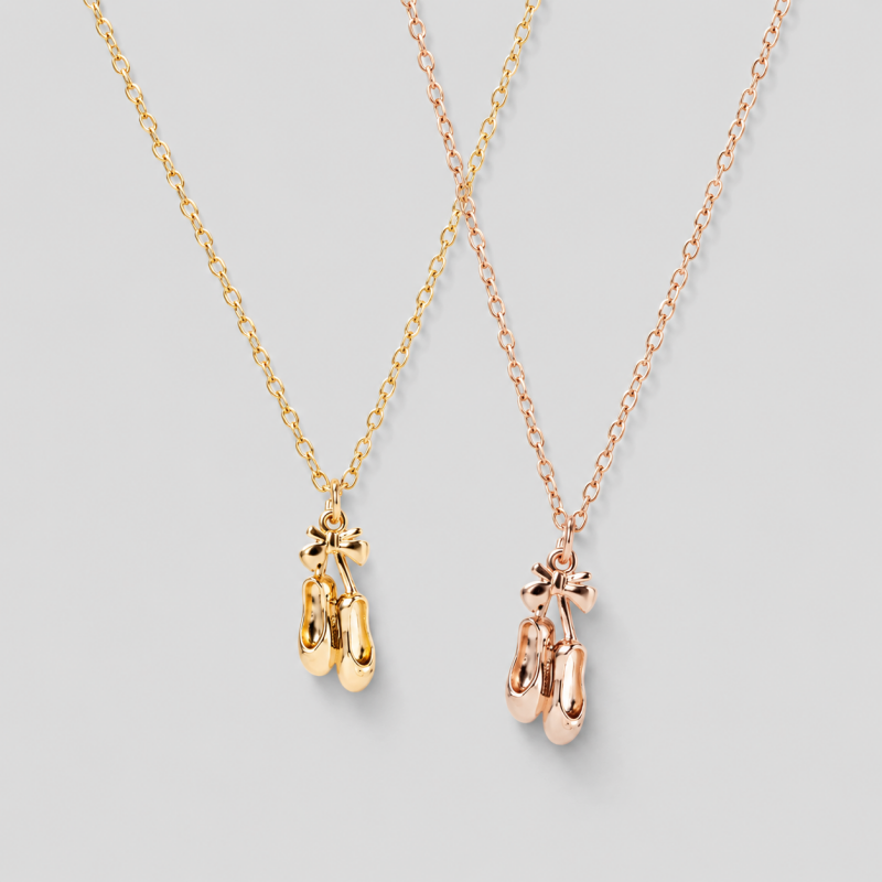 Ballet Shoe Pendant Necklace