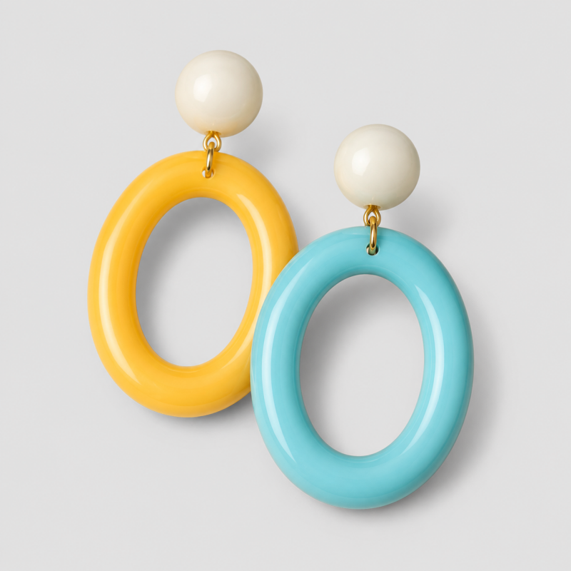Acrylic Hoop Earrings
