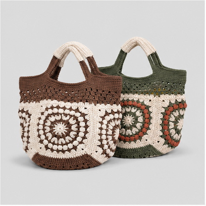 Circle Motif Crochet Tote