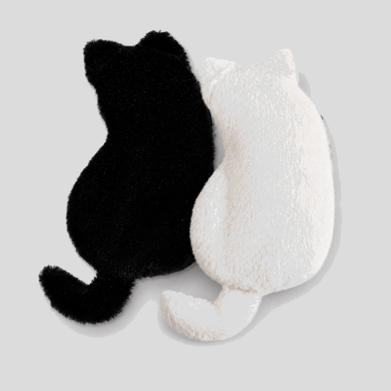 Cat Silhouette Plush Pencil Case