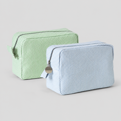 Ribbed Cosmetic Pouch