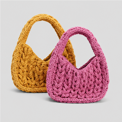 Braided Crochet Hobo Bag
