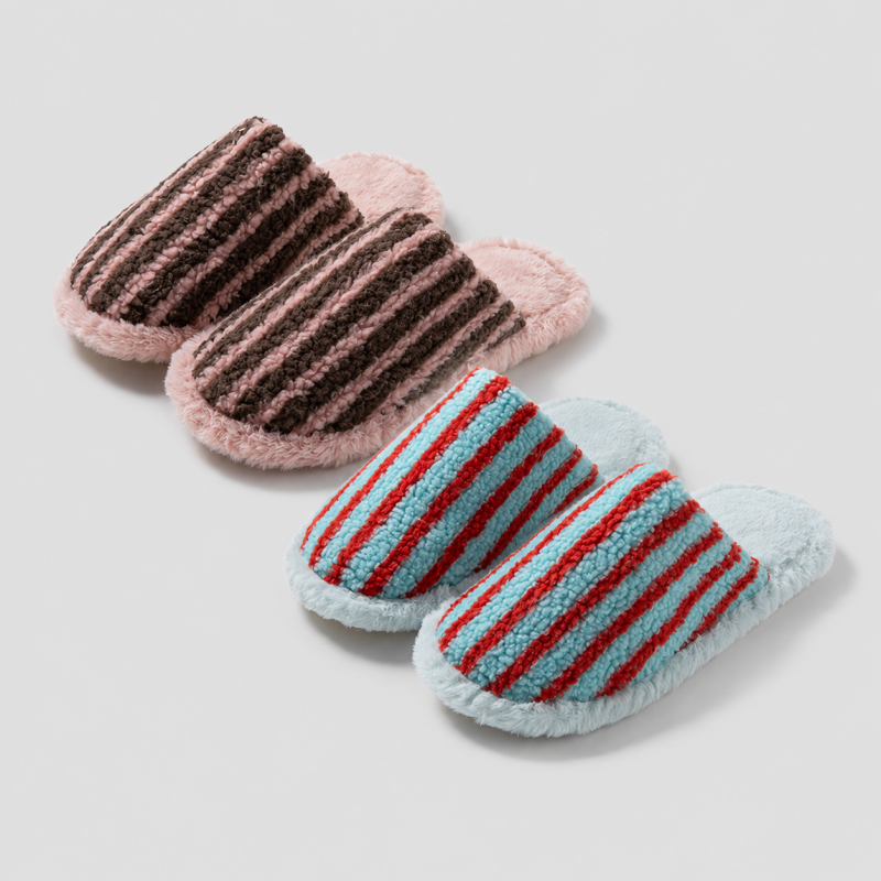 Striped Slide Slippers