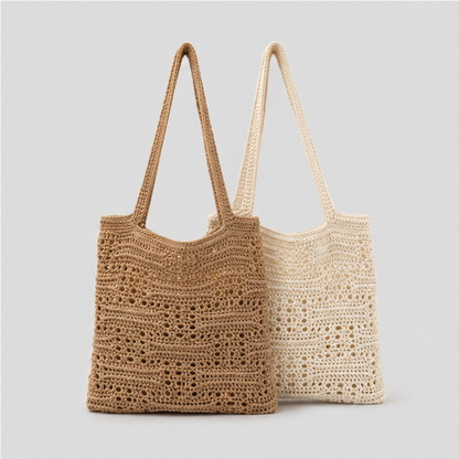Openwork Square Tote Bag