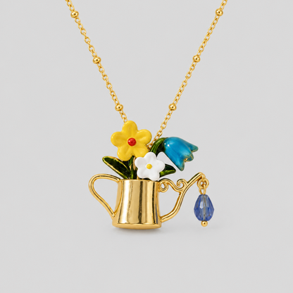 Flower Pot Necklace