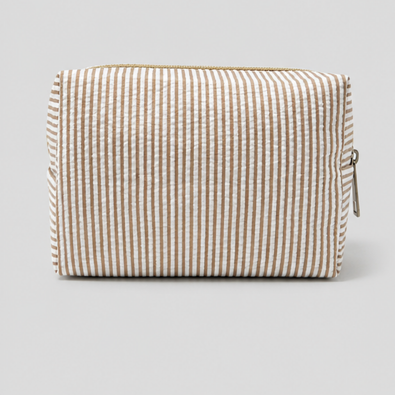 Striped Makeup Pouch