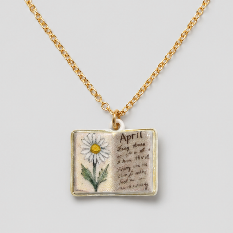 Book Pendant Necklace