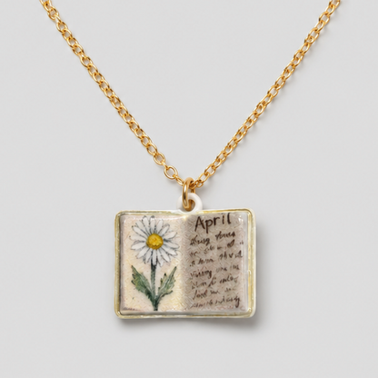 Book Pendant Necklace