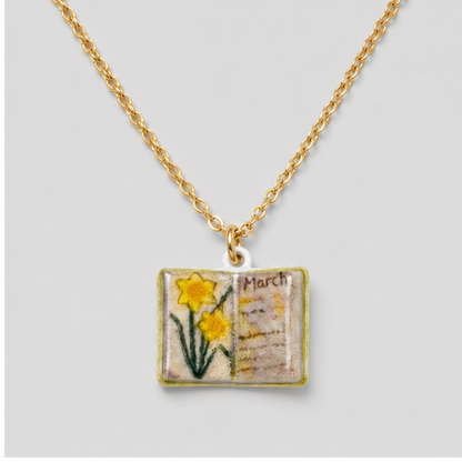 Book Pendant Necklace