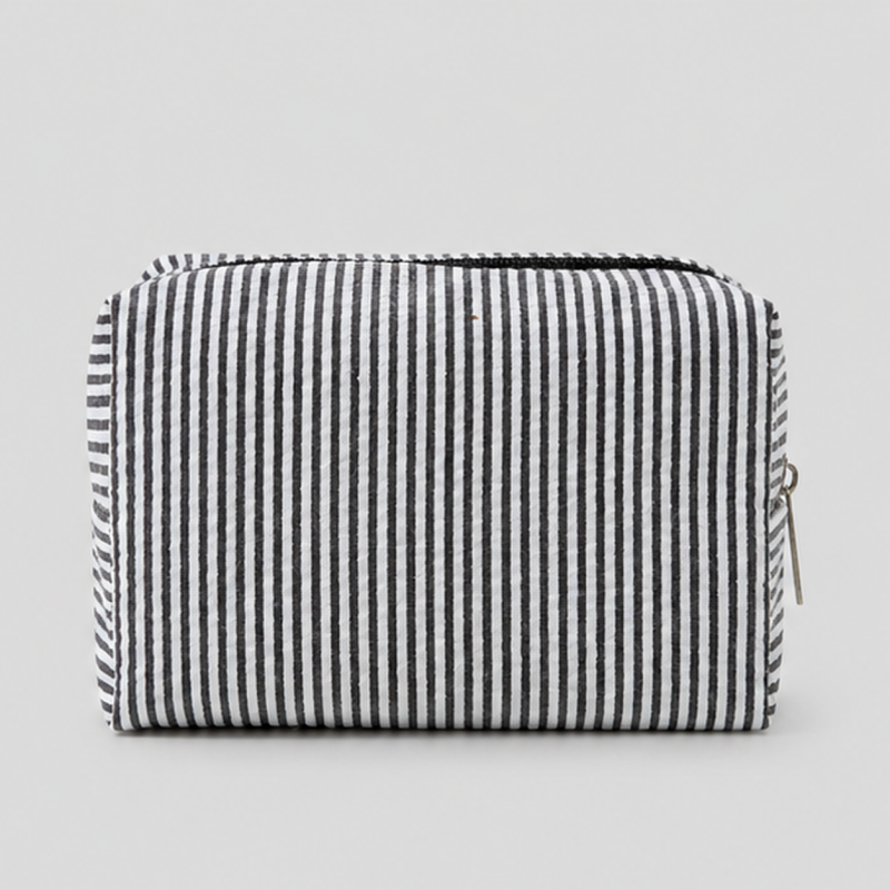 Striped Makeup Pouch