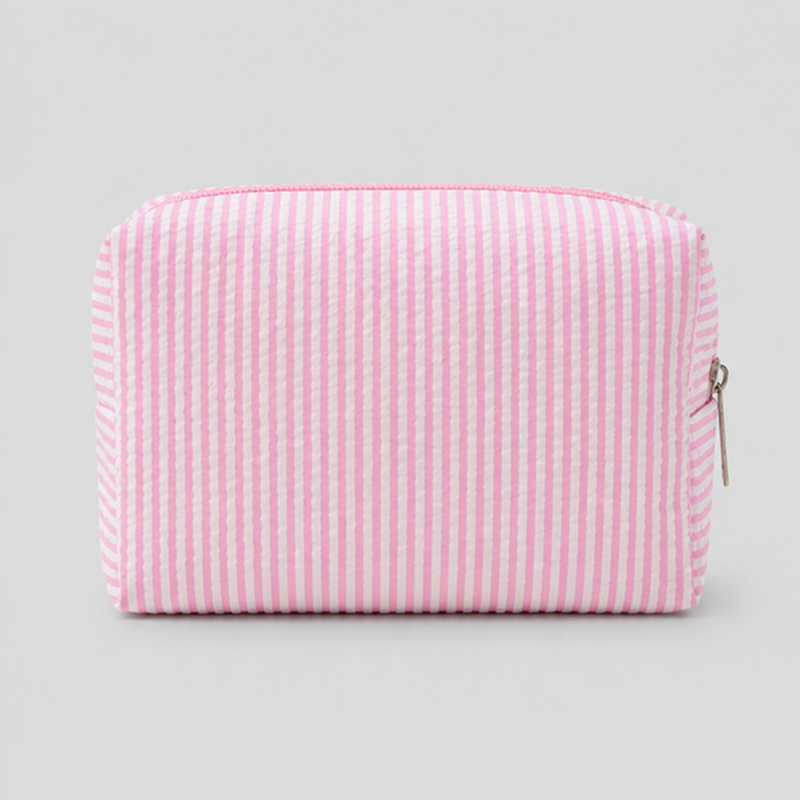 Striped Makeup Pouch