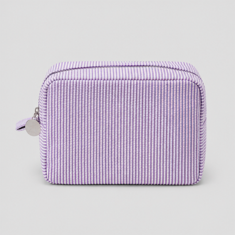 Ribbed Cosmetic Pouch