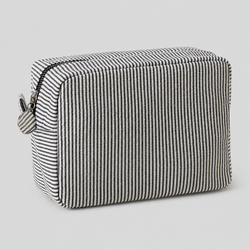 Ribbed Cosmetic Pouch