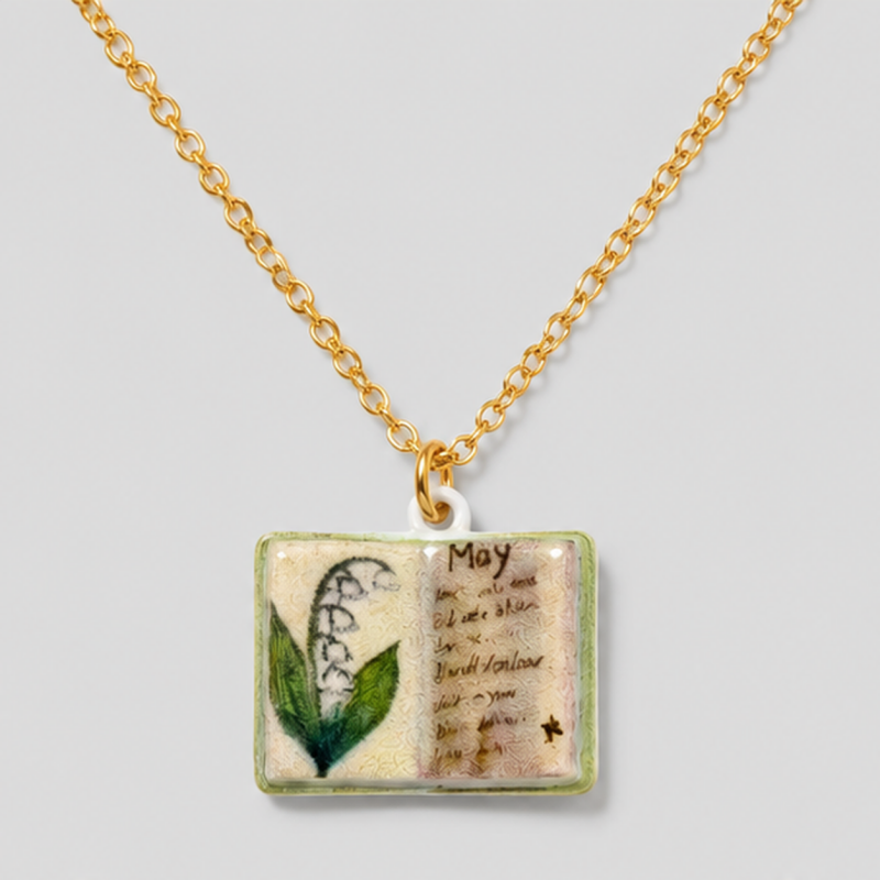 Book Pendant Necklace