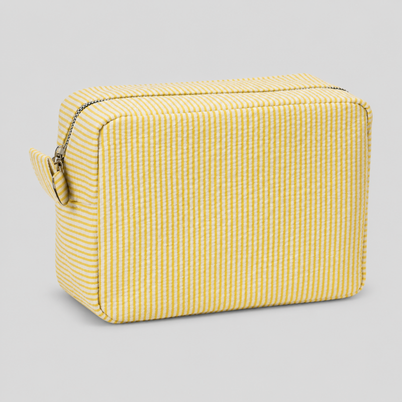 Ribbed Cosmetic Pouch