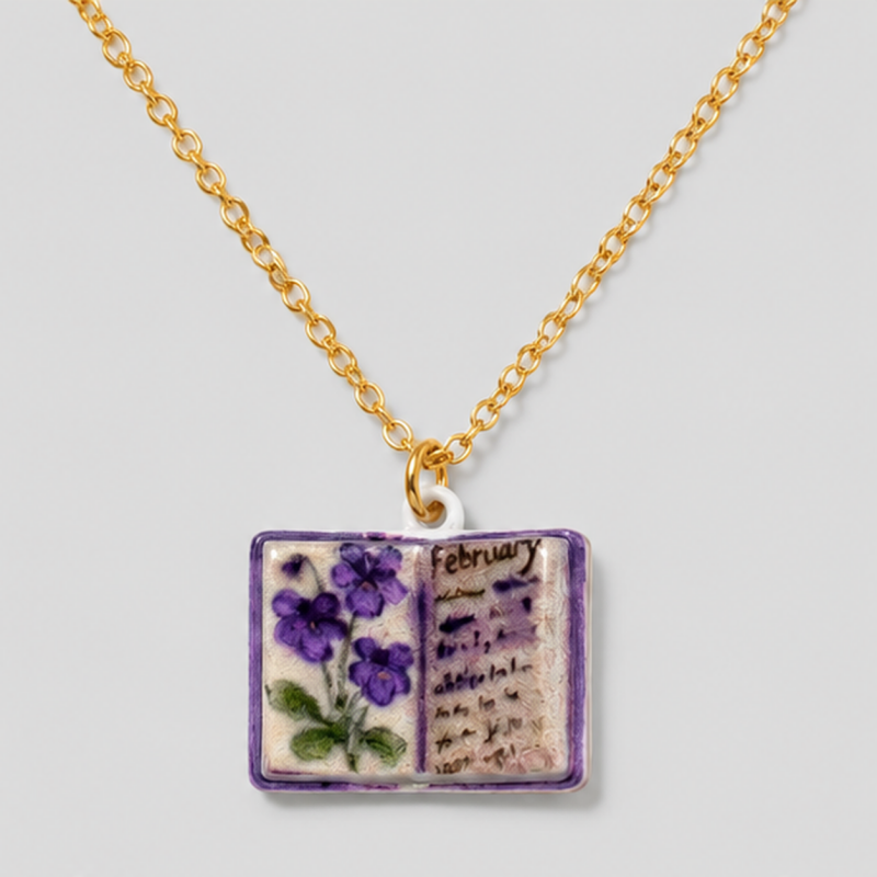 Book Pendant Necklace