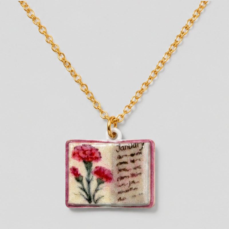 Book Pendant Necklace