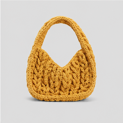Braided Crochet Hobo Bag
