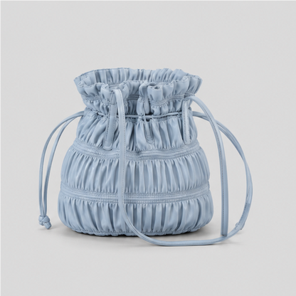 Ruched Drawstring Shoulder Bag