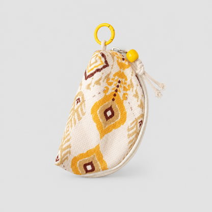 Embroidered Print Coin Pouch