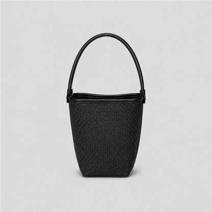 Contrast Trim Bucket Tote Bag
