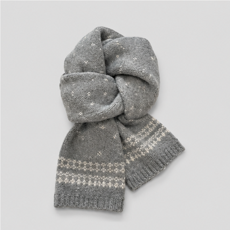 Knit Wool Blend Warm Scarf