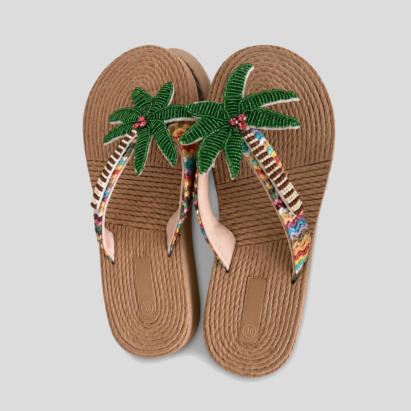 Palm Tree Flip Flops