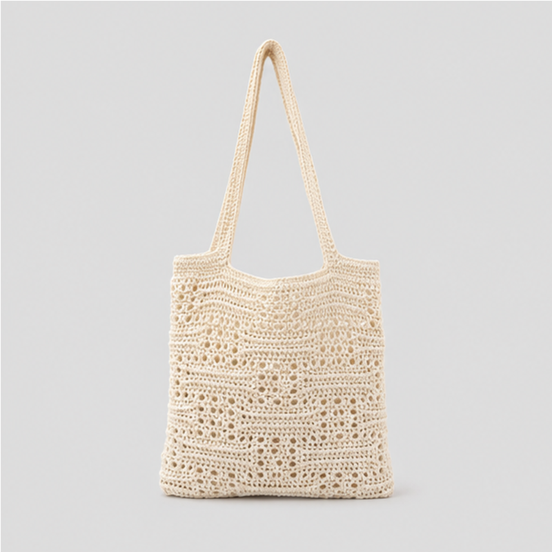 Openwork Square Tote Bag