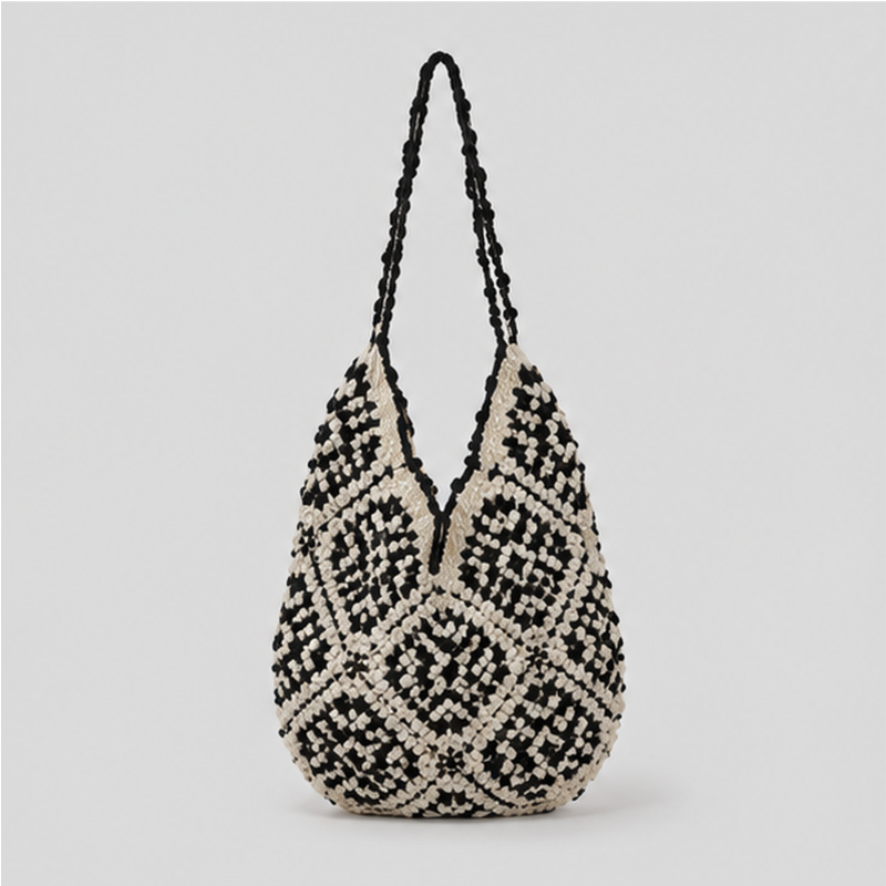 Geometry Crochet Shoulder Bag